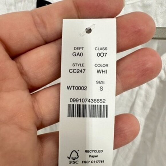 J. Crew Women's Size Small Swingy Puff Sleeve Gauzy Cotton Linen Blend Top - Picture 3 of 9